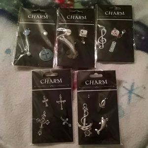 Assorted jewelry charms bundle.
